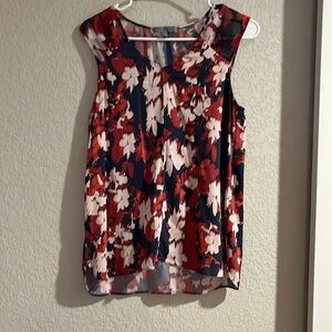 Small silk tank, sheer sleeves, very feminine